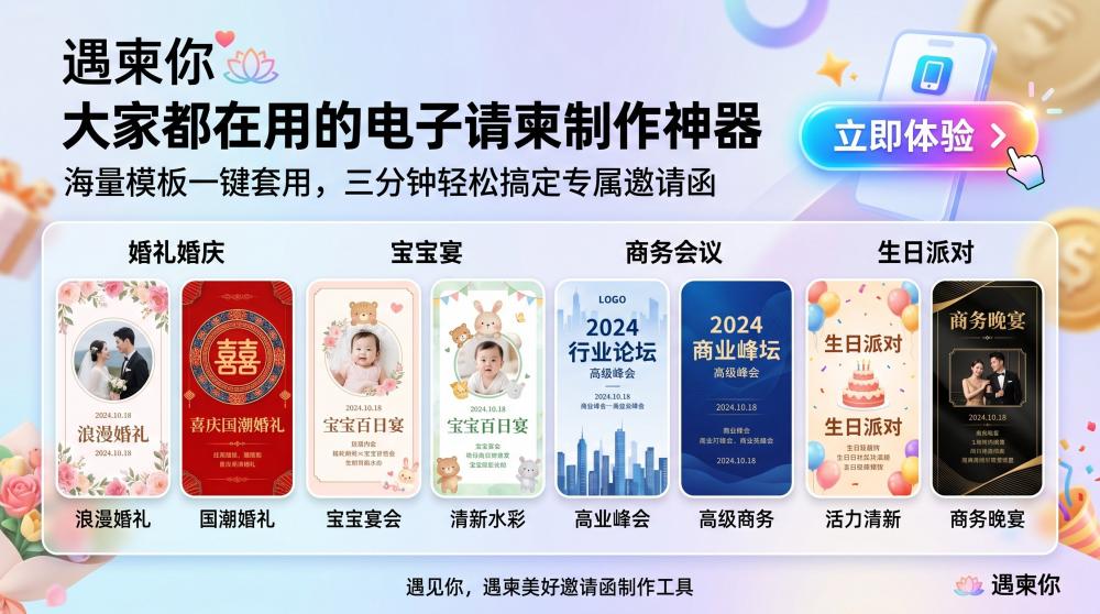 2026电子邀请函制作发送，这些细节别踩坑